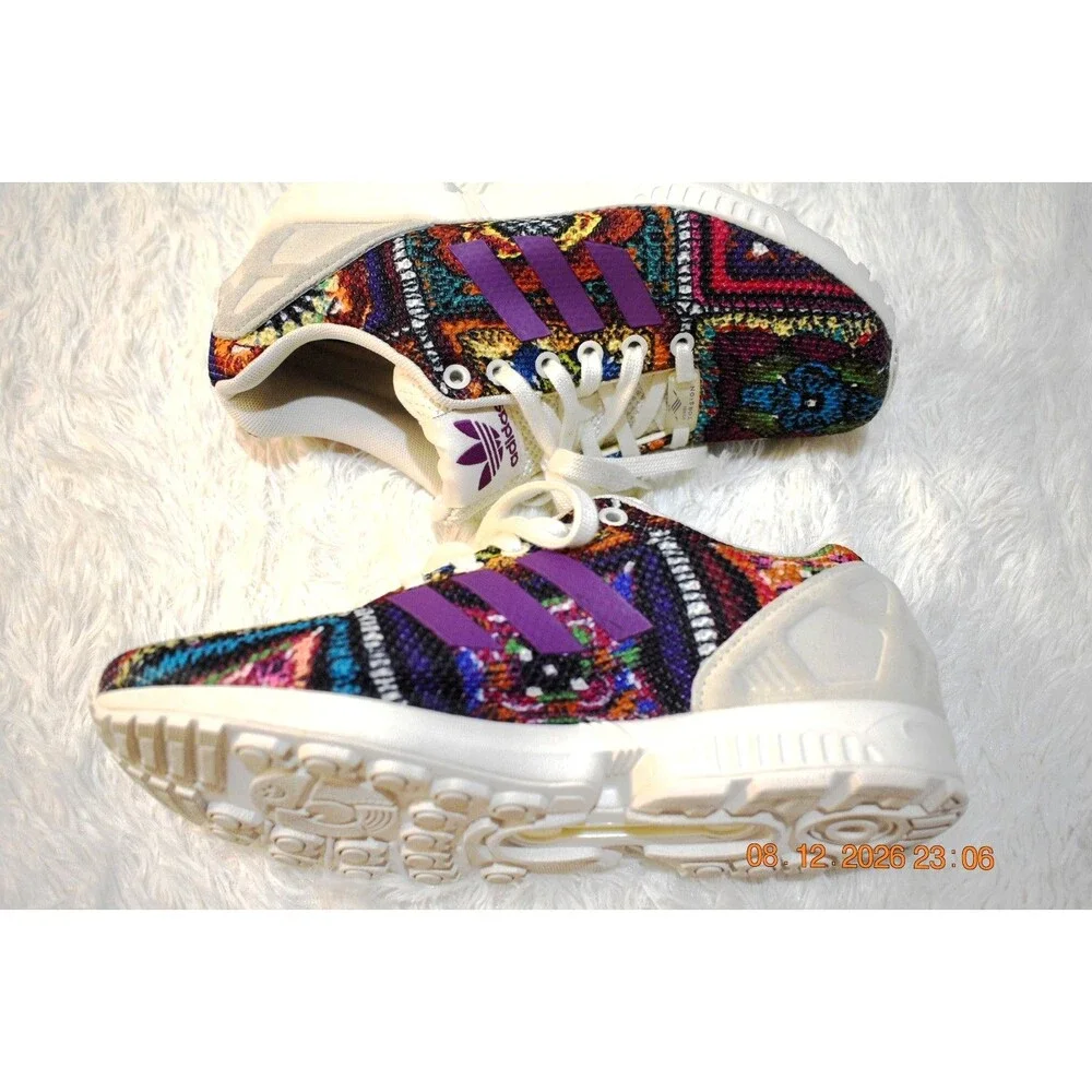 Adidas ZX Flux Torsion Multicolor Grape Sneaker Running - Women's Size 7.5